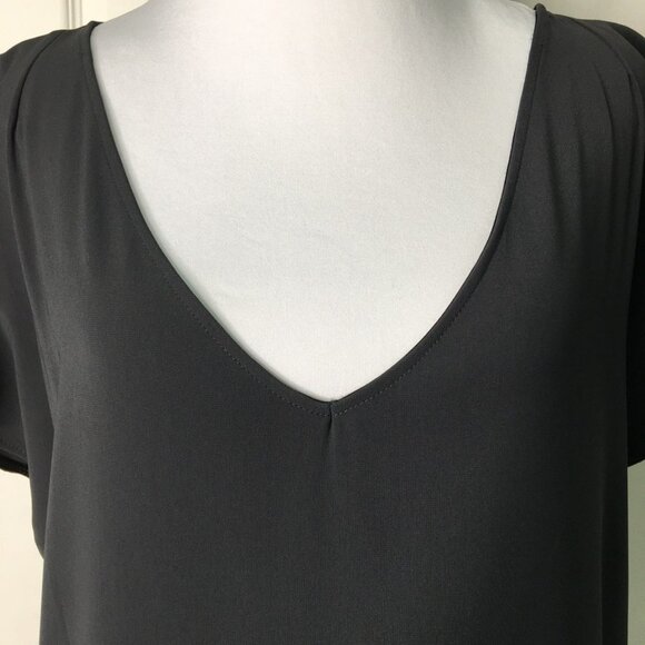 MaxMara Women's Short Sleeve Shift Dress Gray and White Size Medium Color Block - Picture 12 of 16